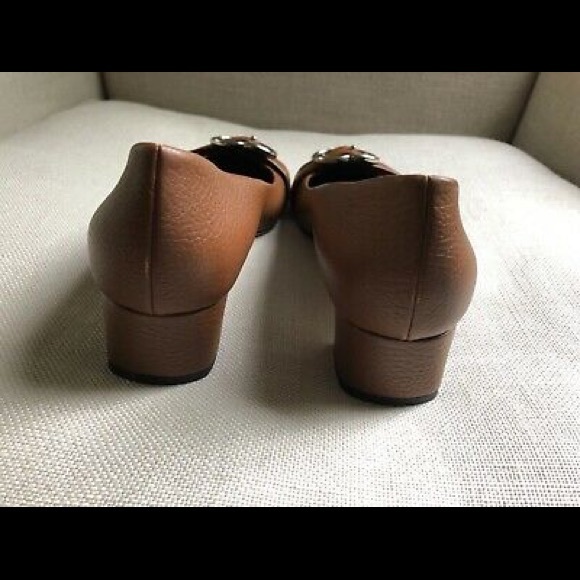 Gucci Cellarius Pumps GG Brown Leather Work 10 New - Picture 6 of 7